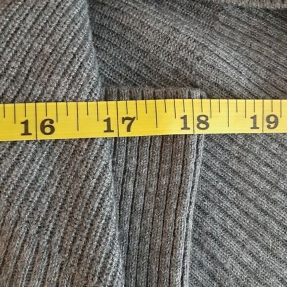 Labworks Women's Gray Midi Sweater Dress w/Flutter Sleeve Sz XL - Picture 6 of 7